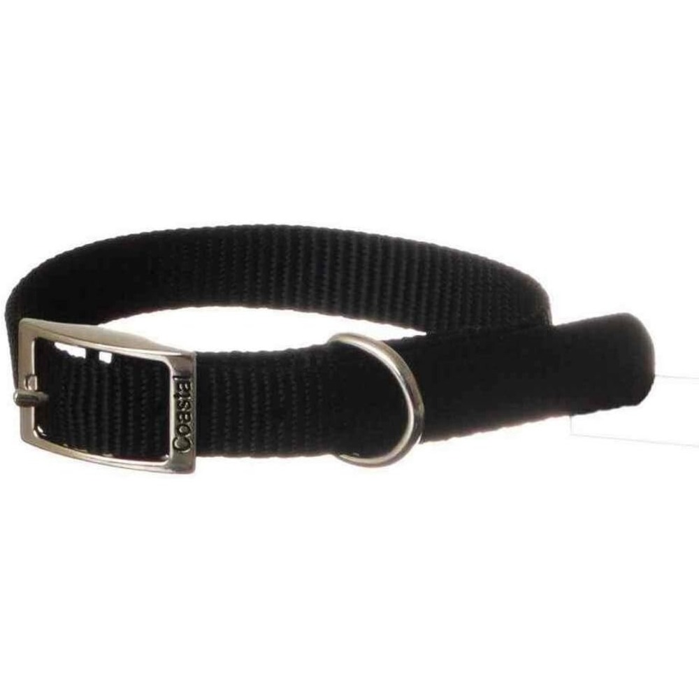 Coastal Pet Dog Collar Small 10in Black New Nylon Adjustable Training Buckle